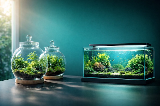 تصميم وتصنيع التيراريوم وأحواض الأكواريوم